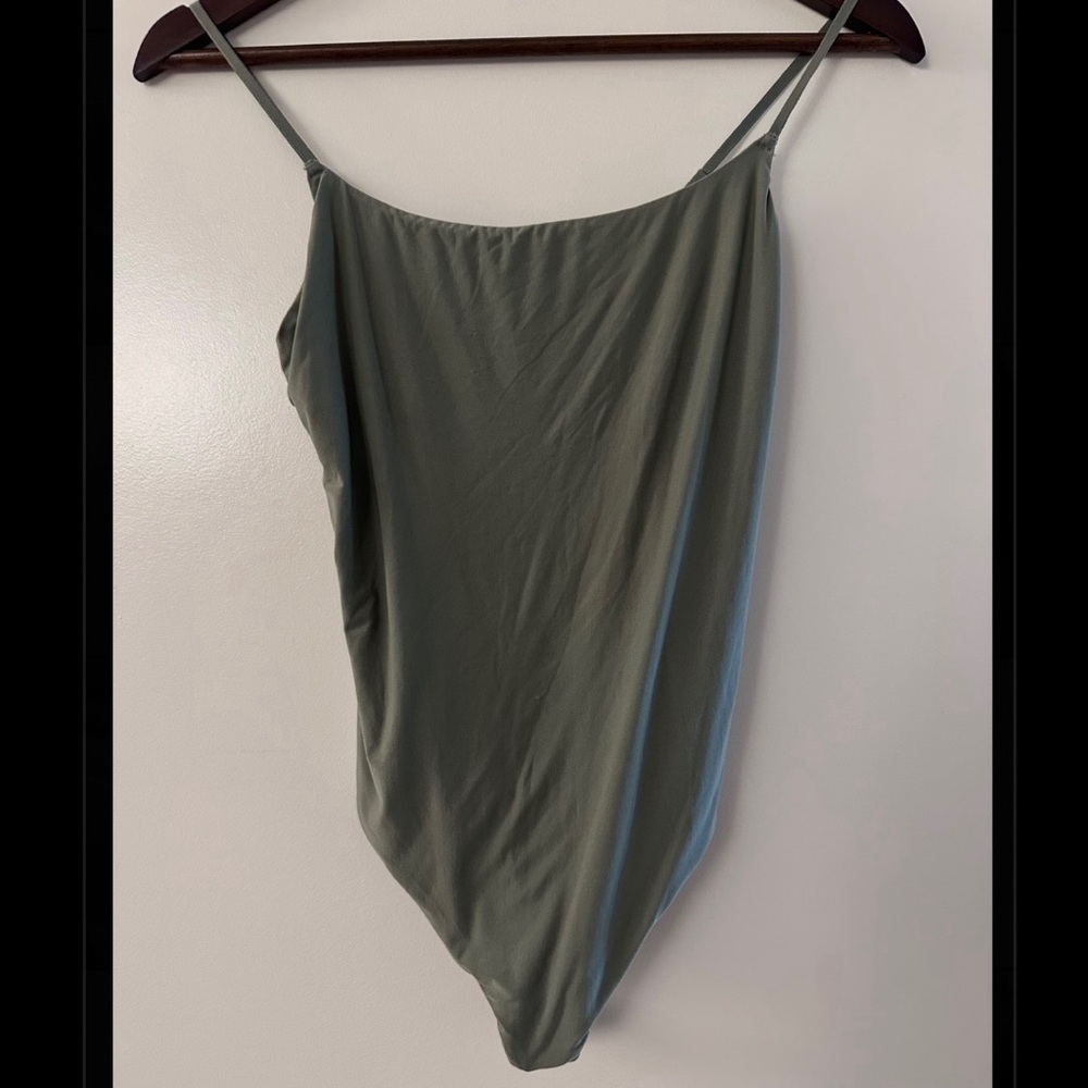 Aerie Smoothez Olive Green Bodysuit